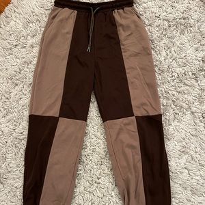 Brown Checkered Sweatpants